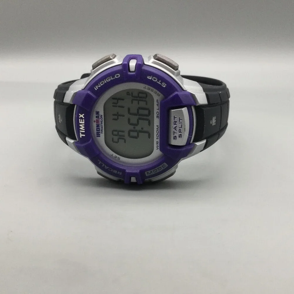Timex Ironman Triathlon T5K812 Mens Digital Watch 41mm Black Purple